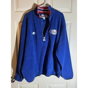 Starter NFL Proline New England Patriots Fleece Half Zip Pullover Blue Sz. XL